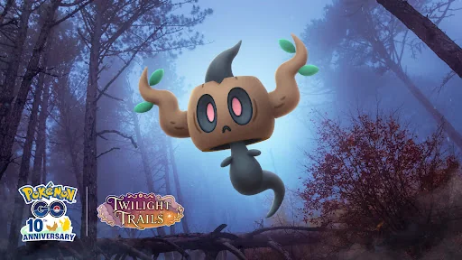 Phantump no bosque de Twilight Trails em Pokémon GO