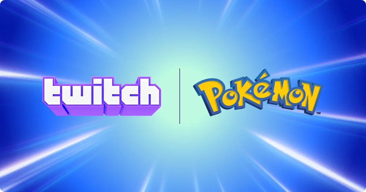 Logótipos da Twitch e Pokémon no anúncio dos novos badges